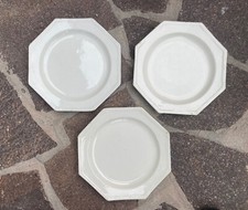 3 Antichi Piatti Bianchi In