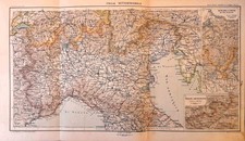 Carta geografica antica ITALIA