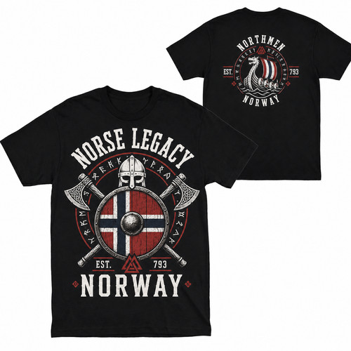 Shirt norvegese bandiera - t-shirt,