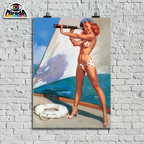 Poster pin vintage girl - vintage,