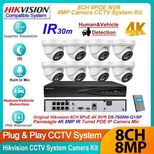 Hikvision 8mp 8ch - hikvision,
