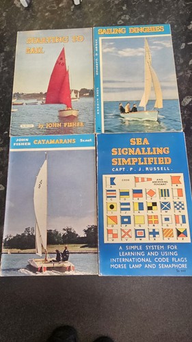 Vintage sailing marine books - sailing,