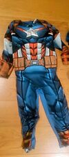 2 vestiti di Carnevale di Capitan America E Spiderman Come Nuovi 4-6 Anni Bimbo