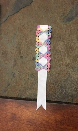 Handmade crocheted bookmark - crocheted,