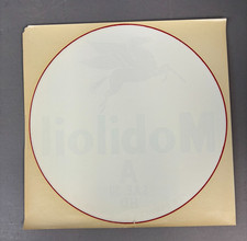 Insegna Pubblicitaria Decalcomania Pompa Gas NOS Vintage anni 50-60 MOBILOIL "A" 9" PALM Brothers