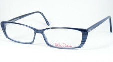 Paloma Picasso by METZLER 8235 138 STRIPED BLUE /BLACK /CLEAR EYEGLASSES 54mm
