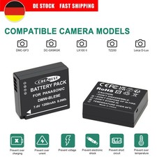 2x DMW-BLE9/BLG10E batteria + caricabatterie per Panasonic Lumix DMC-GF3 GF3K GX7 TZ96 GX9