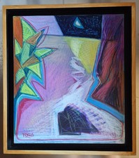 TOGO (Enzo Migneco) - "Lo scoglio dei Ciclopi" - opera unica - autentica su foto