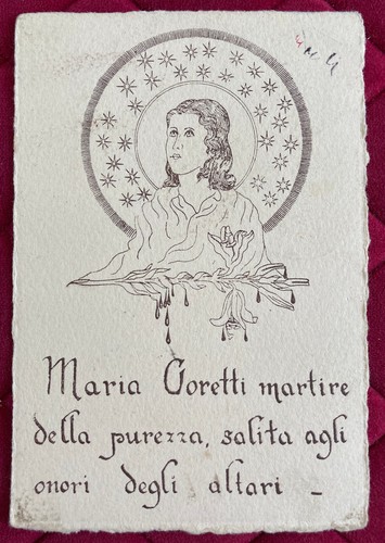 Cartolina maria goretti 1951 - cartolina,