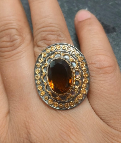 Anello quarzo fumè naturale - anello,