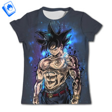 T-Shirt Cartoon maniche corte da Uomo Dragon Ball S Goku Ultra Istinto Tatuaggi
