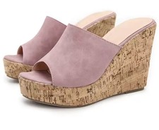 Sabot zoccoli con zeppa - zeppa, alta