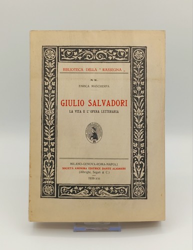 Antico libro giulio salvadori - giulio,