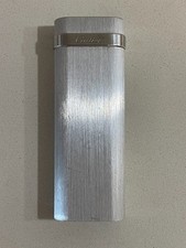 Accendisigari Cartier Briquet Standard In Acciaio Satinato Con Scatola Originale