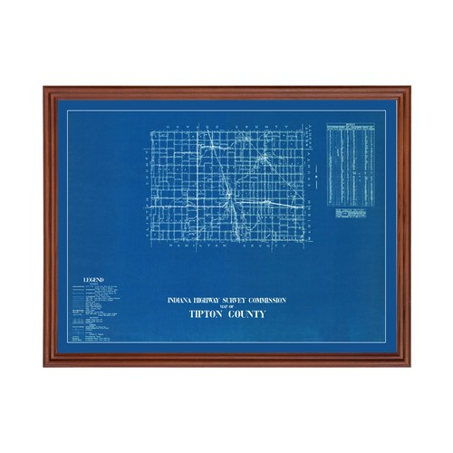 Vecchia mappa della - contea, di