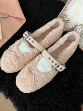 MIU MIU BALLERINE IN PELLICCIA