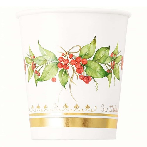 Bicchieri natalizi oro garland - bicchieri,