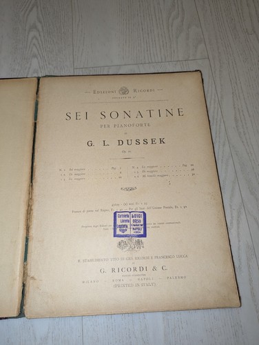 Dussek 6 sonatine - dussek, per