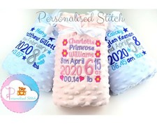 Coperta Neonato Ricamata