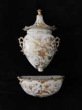 Vtg MCM White Gold Porcelain