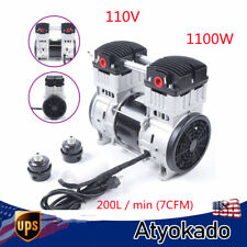 Testa compressore pompa aria silenziosa 7CFM 1100W piccola aria silenziosa pompa vuoto senza olio