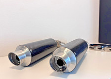 Coppia Terminali Scarico Carbonio Ducati Monster 696 (2008/14) 796 795 (2010/14)