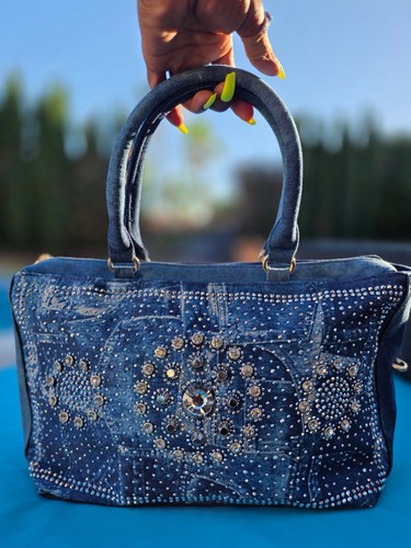 Borsa tracolla blu denim - a,