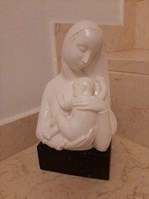 VINTAGE SCULTURA CERAMICA MADONNA BAMBINO FIRMATA E. PATTARINO leggere descriz.