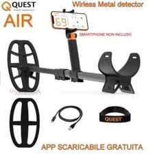 METAL DETECTOR QUEST AIR PIASTRA 24x14 cm CONTROLLO APP SMARTPHONE (non incluso)