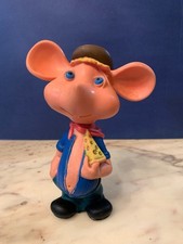 GIOCATTOLO VINTAGE GOMMA SPREMITURA TOPO GIGIO COWBOY ANNI 60 