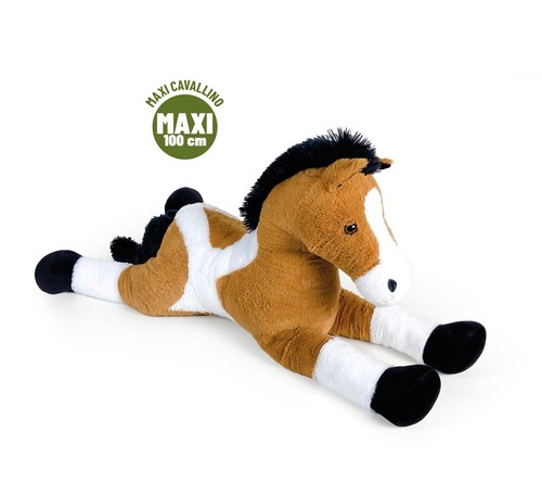 Peluche cavallo steso 100 - cavallo, cm.100