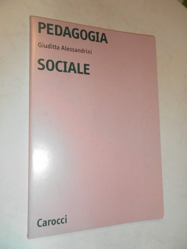 Pedagogia sociale giuditta - -,