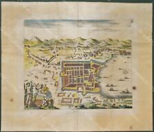 1704.COMO Pianta della città. Antica riproduzione carta vergellata con filigrana