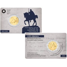 2€ EURO CROAZIA 2025 - INCORONAZIONE RE TOMISLAV- COINCARD UFFICIALE 5.000 PEZZI