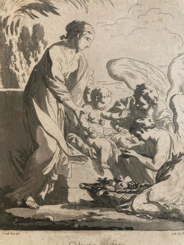 Incisione adorazione degli - incisione,