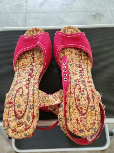 Sandali donna rosso stoffa - donna,