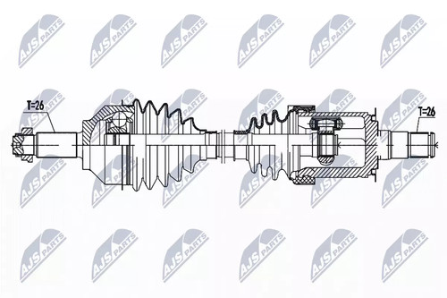 Semiasse nty 635mm - semiasse,