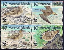 Isole Marshall 1997 WWF Uccellini Riccioli Setole Riccioli Conservazione Fauna Selvatica MNH