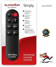 Telecomando universale per TV semplice autoapprendente Superior Spedizione e bat