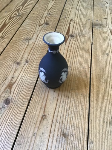 Vaso wedgwood jasperware nero - vaso,