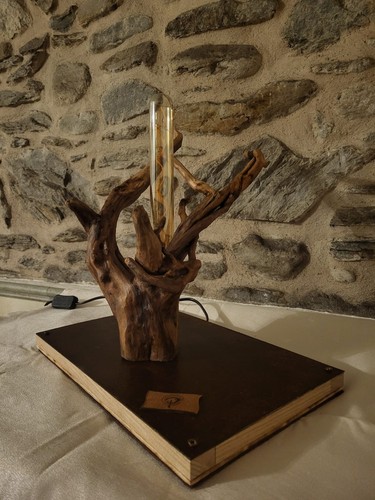 Lampada tavolo legno - lampada,