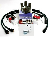 KIT ACCENSIONE FIAT 500R /126 CONDENSATORE PUNTINE CALOTTA SPAZZOLA CANDELE CAVI
