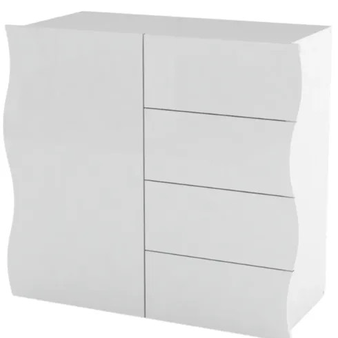 Madia bianco lucido - madia, 1