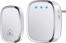 YYQ Campanello Senza Fili da Esterno Impermeabile IP44, Wireless Doorbell con...