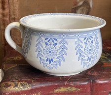 Antico vaso da notte-pitale in ceramica- Corona Sarreguemines