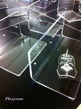 Mensola a L In Plexiglass Trasparente Sospesa Parete 25P Larghezza 50cm e 100cm