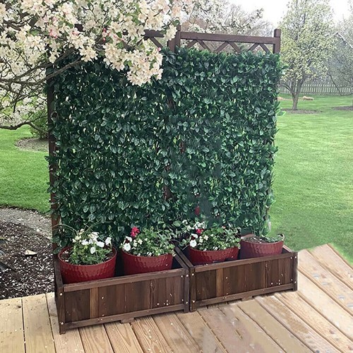 Fioriera legno con - in,