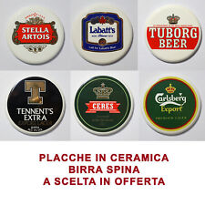 Placca ceramica Spillatore Birra Spina a Scelta Medaglione Fermacarte bar Pub