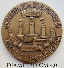2151) Medaglia Rep. San Marino visita di Sandro Pertini 1984 incisore Biancini