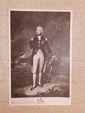 Horatio Nelson 1758 - 1805 Ammiraglio Royal Navy Trafalgar Incisione del 1888